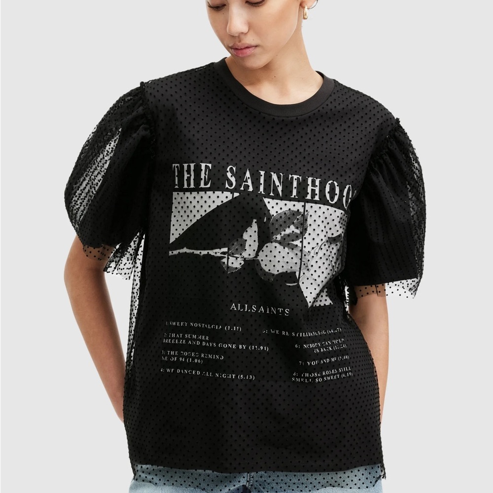 All saints ROSEKIS TOMMI washed black t shirt $148